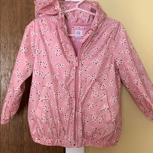 Baby gap windbreaker pink floral size 3
